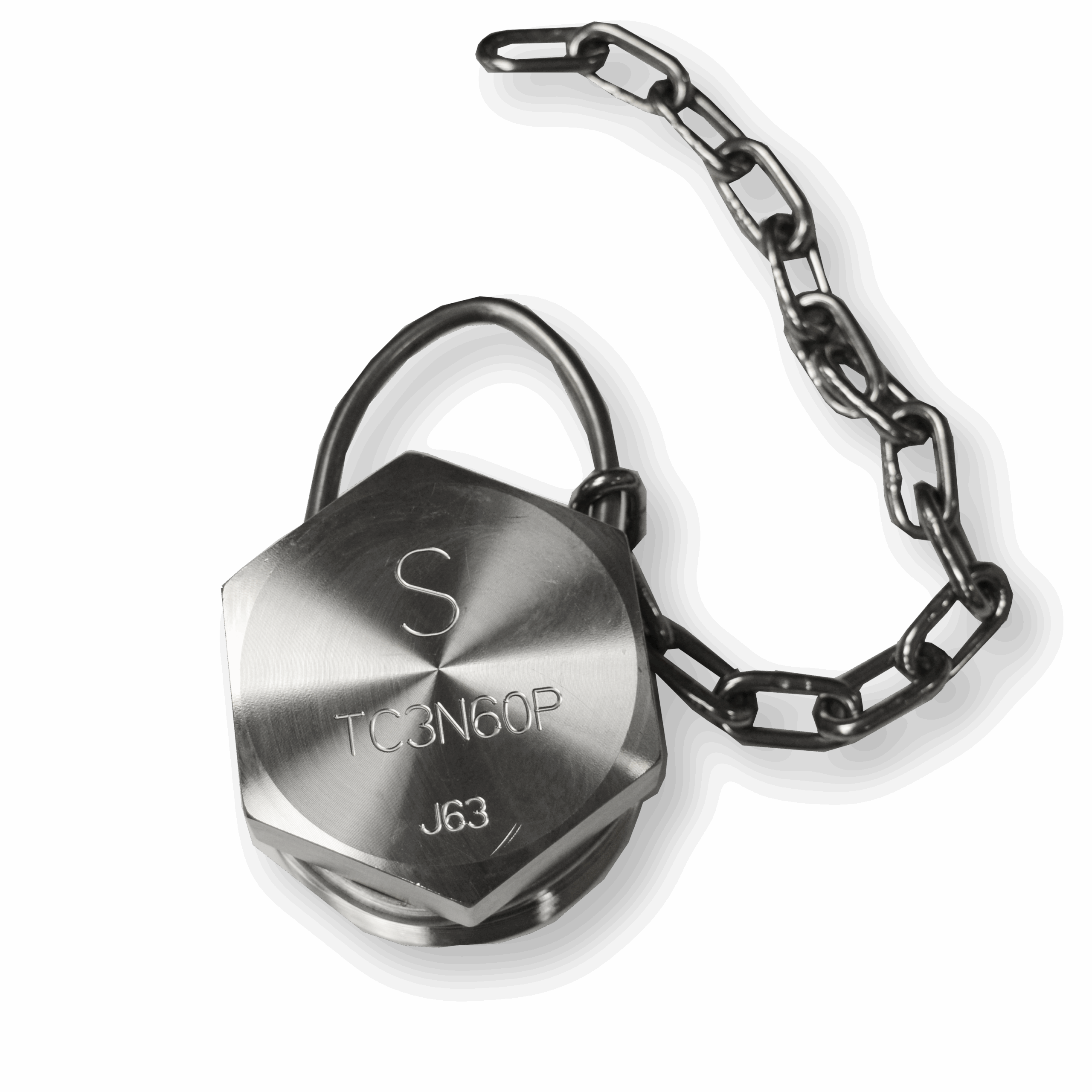 3-Inch Nitronic 60 Plug Assembly with Stainless Steel Chain