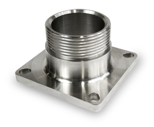 4 inch Bottom Outlet Nozzle, Stainless Steel, 9 or 9-1/2 inch Bolt Circle