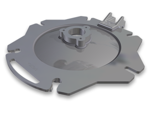 20-Inch 6 Bolt Carbon Steel Manway Cover with Stainless Steel Quick Inspect Boss, Trinity Arrangement