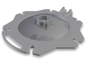 20-Inch 6 Bolt Stainless Steel Manway Cover with Quick Inspect Boss, Trinity Arrangement