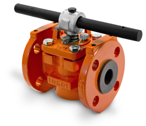 Plug Valve 4 inch Flanged, Gear Operator