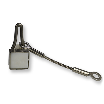 1-Inch Nylon Plug Assembly with Seal Hole and Stainless Steel Cable